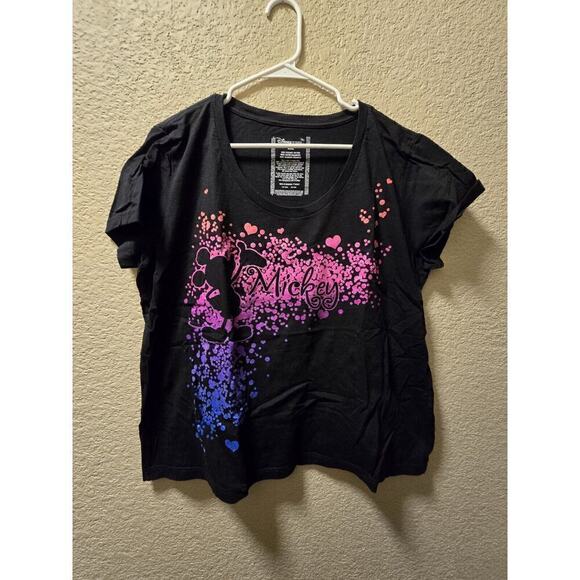 Mickey Mouse - “Mickey” (Silhouette) - Black Shirt - Ladies - XXL - Disney Store - Picture 1 of 3